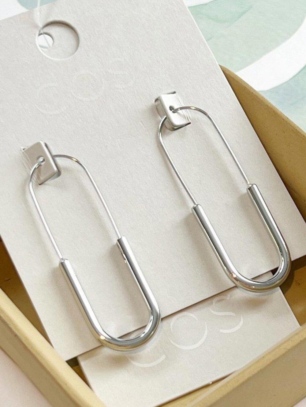 COS Paperclip Hoop Earrings
